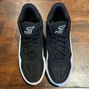 Jordan Tatum 1 Black Sneakers with White Details